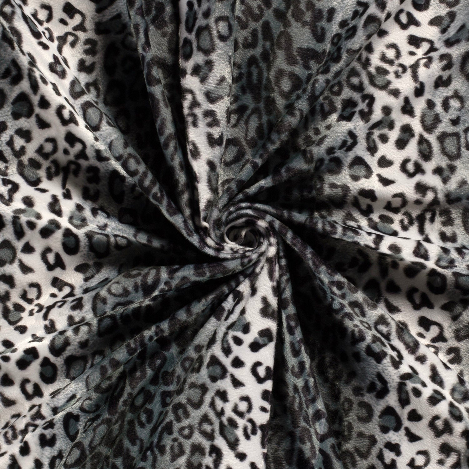 Imitație catifea model leopard culoare alb negru