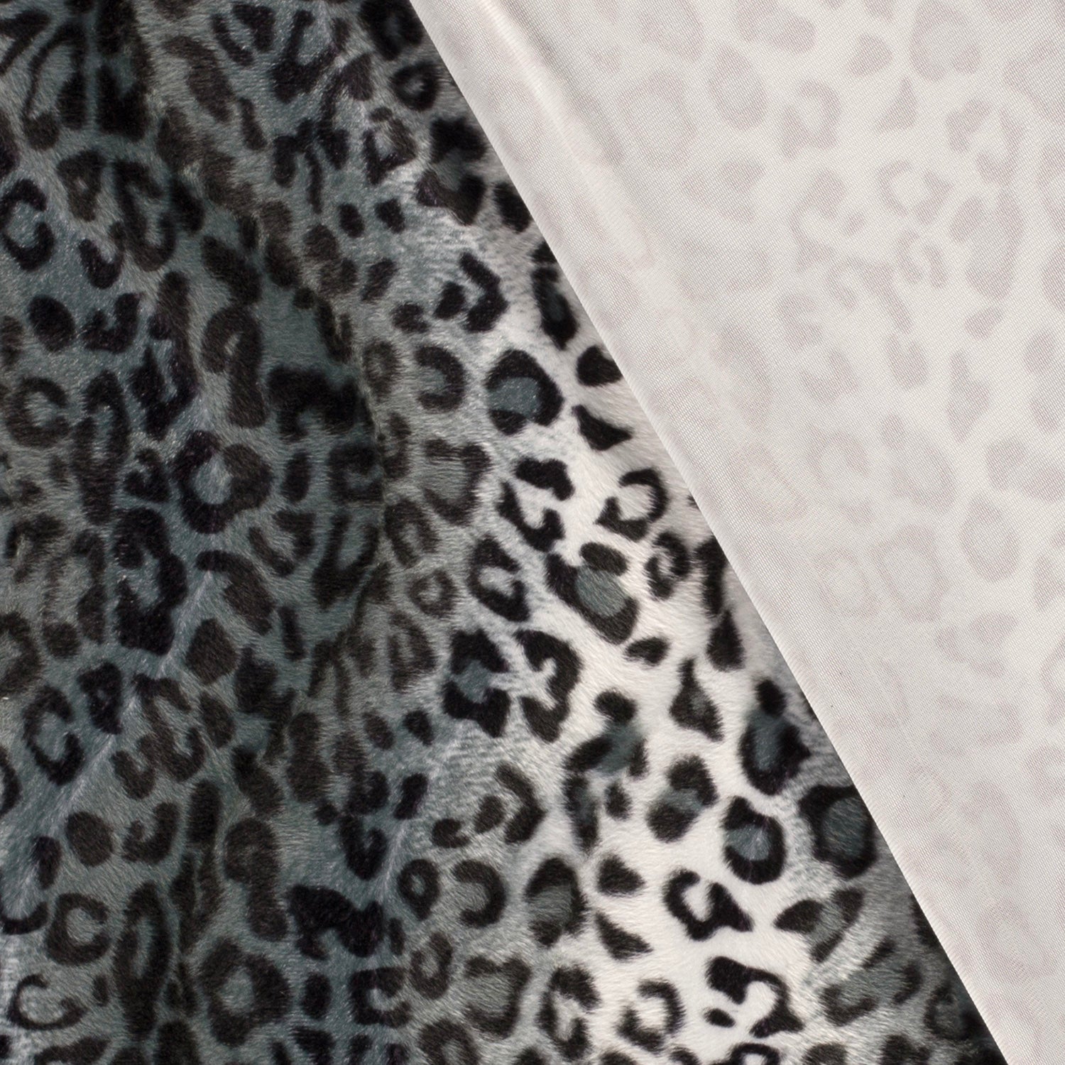 Imitație catifea model leopard culoare alb negru