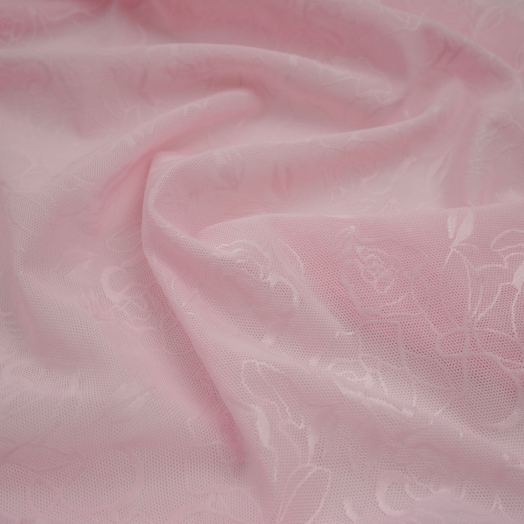 Dantela elastica roz latime 135 cm