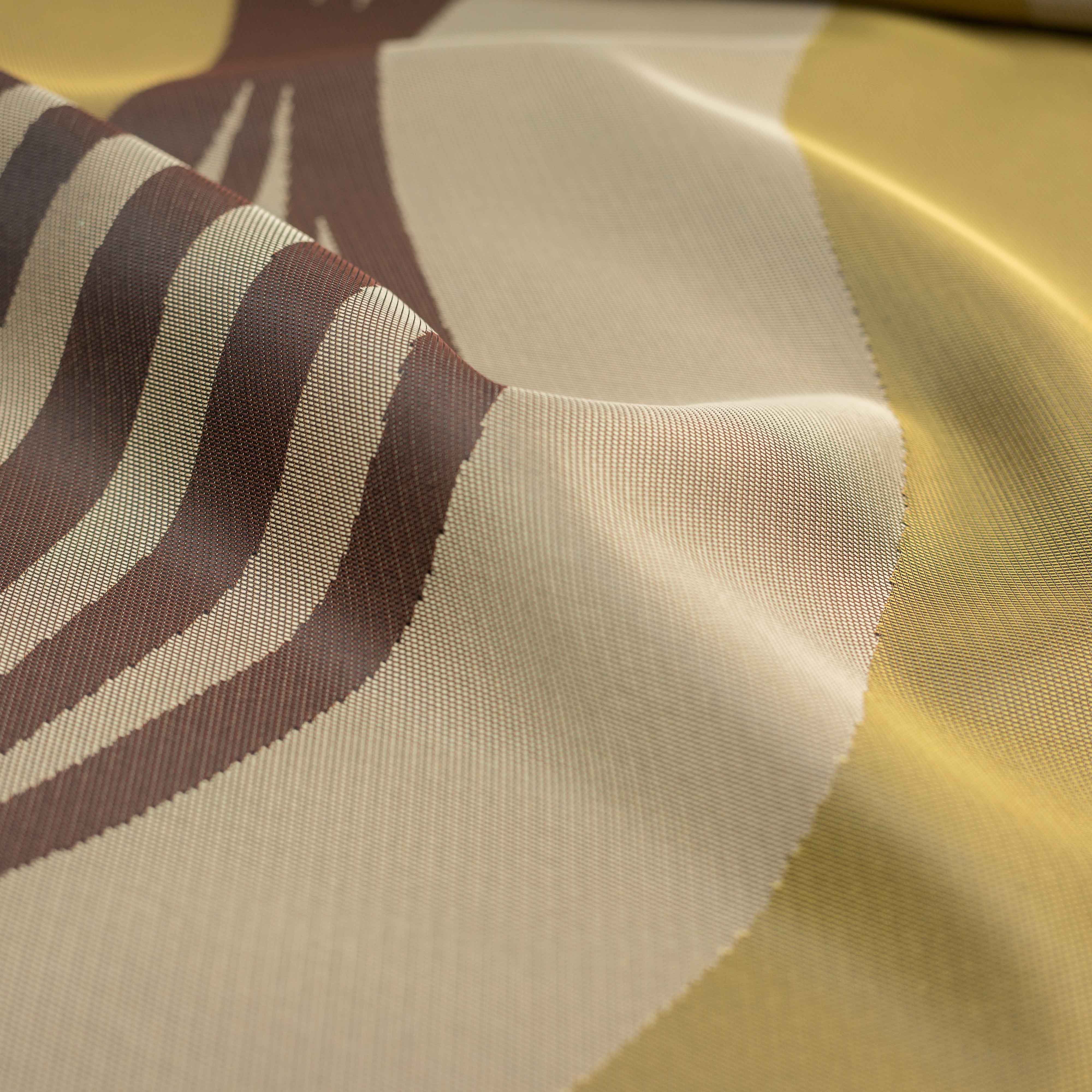 Draperie kaki,bej cu model abstract 140 cm latime