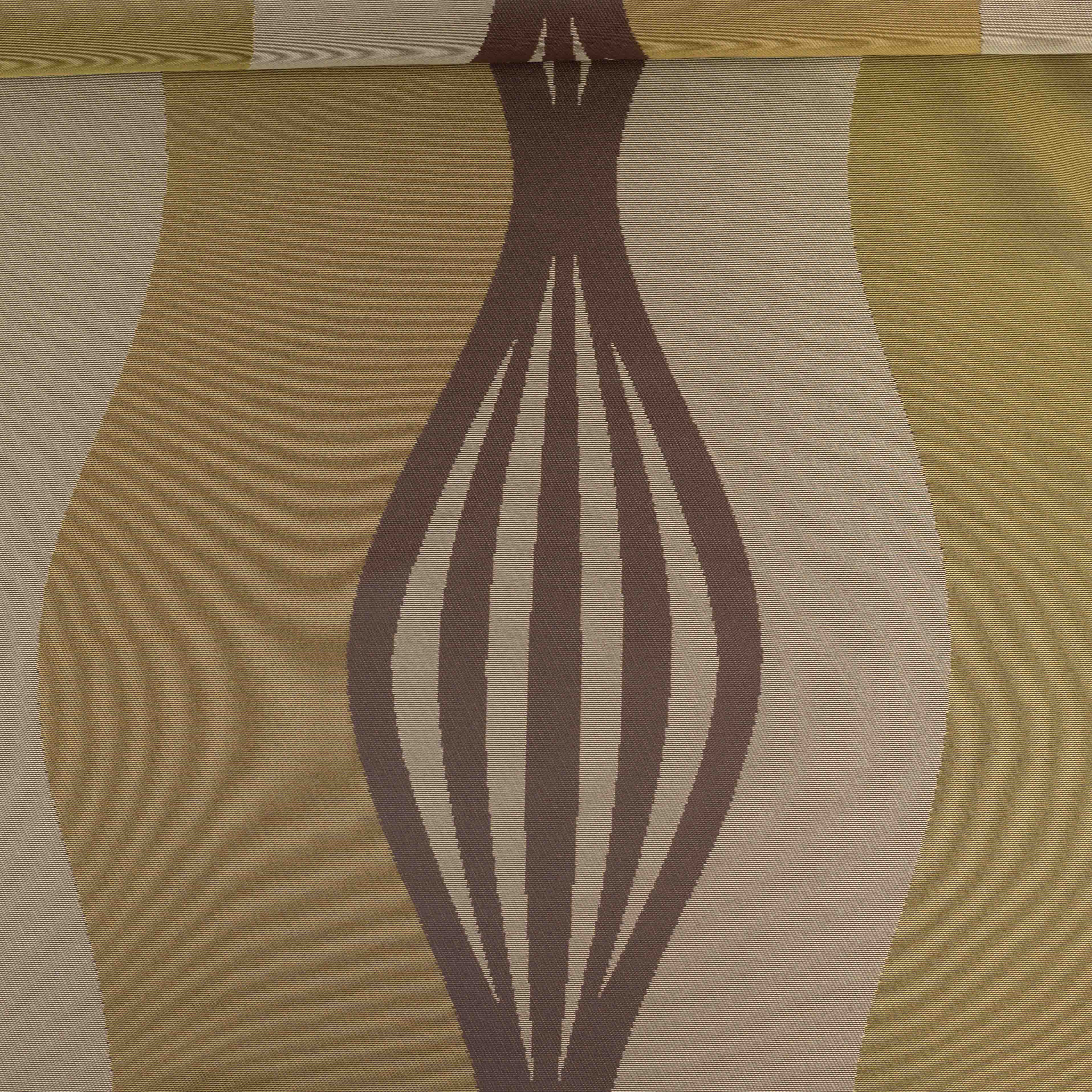 Draperie kaki,bej cu model abstract 140 cm latime