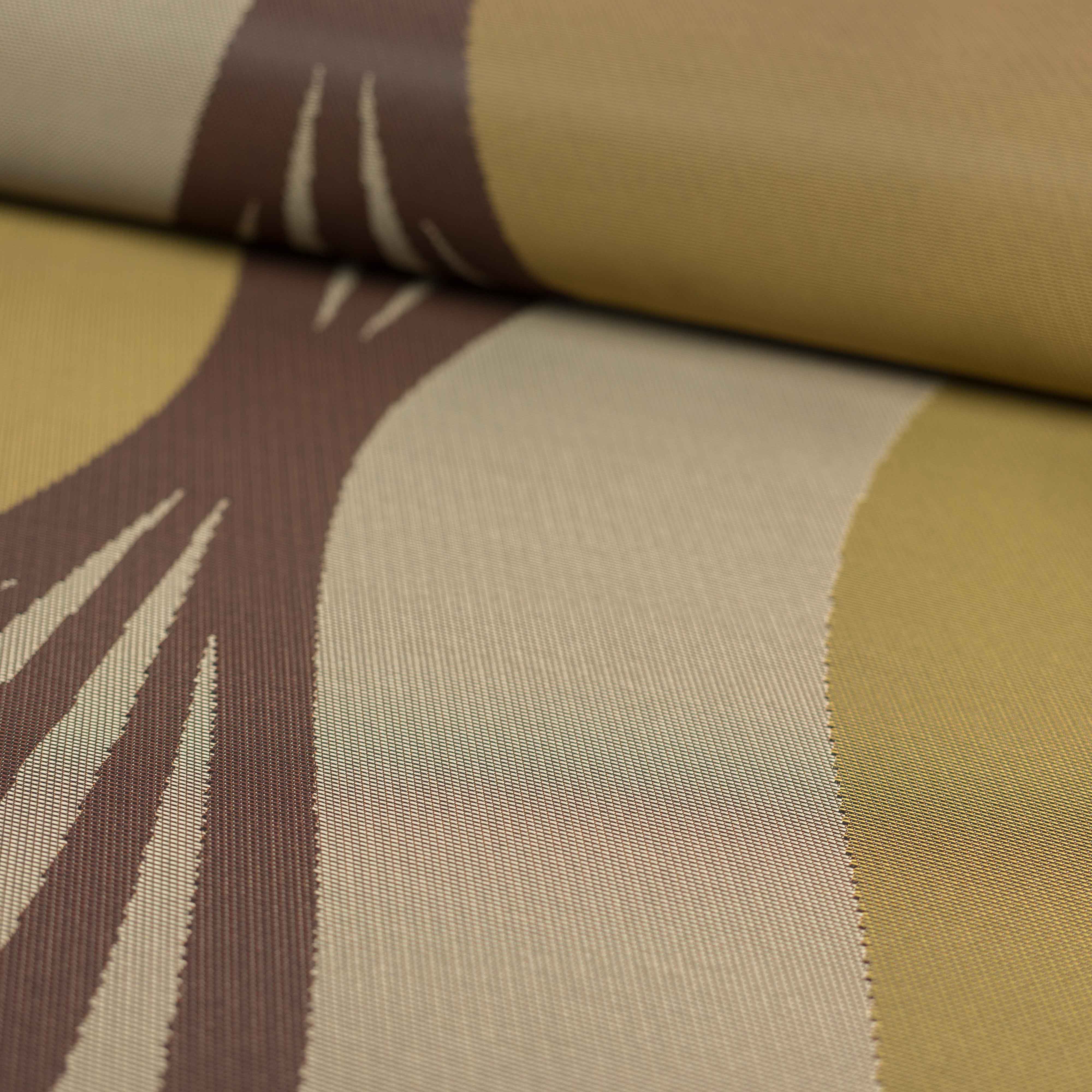 Draperie kaki,bej cu model abstract 140 cm latime