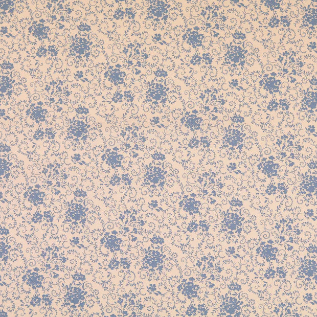 Bumbac fix culoare bej cu model floral  latime 150 cm 100% bumbac