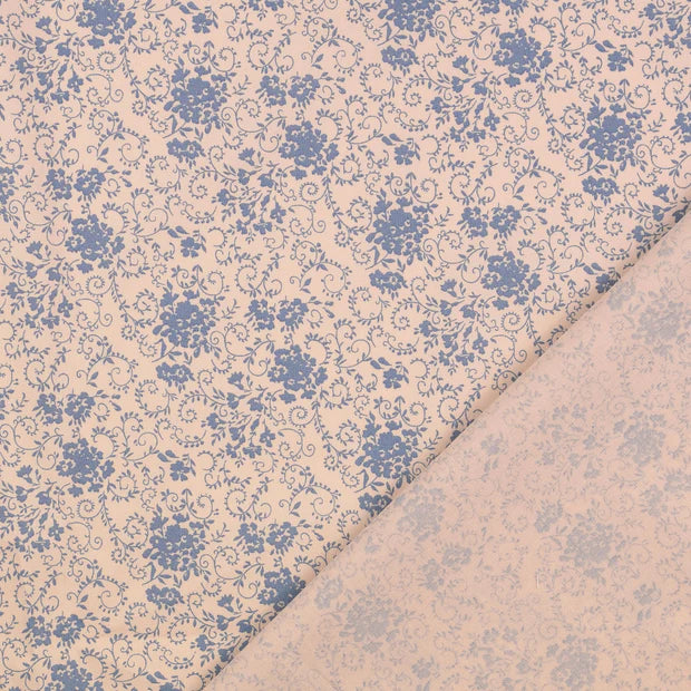 Bumbac fix culoare bej cu model floral  latime 150 cm 100% bumbac