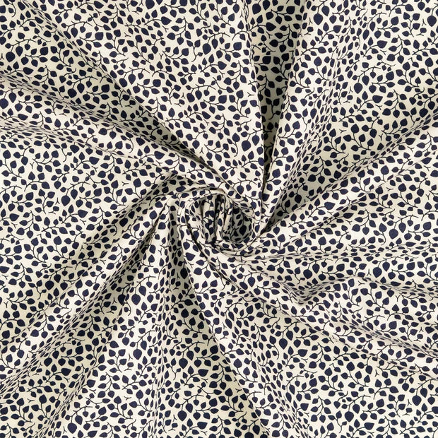 Bumbac fix ivoar cu model negrulatime 150 cm 100% bumbac