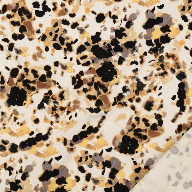 Țesatura bengalina ivoar cu model bej/maro 73%VI / 23%PA / 4%EL latime 149 cm