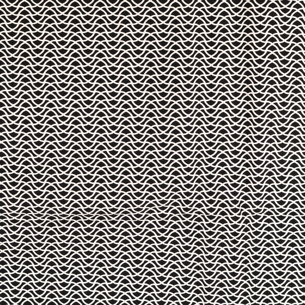 Țesatura bengalina negru cu model geometric 73%VI / 23%PA / 4%EL latime 149 cm