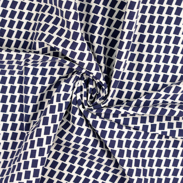 Țesatura bengalina cu model geometric bluemarin 73%VI / 23%PA / 4%EL latime 149 cm