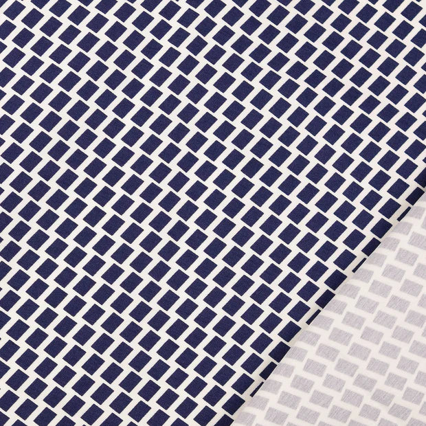 Țesatura bengalina cu model geometric bluemarin 73%VI / 23%PA / 4%EL latime 149 cm