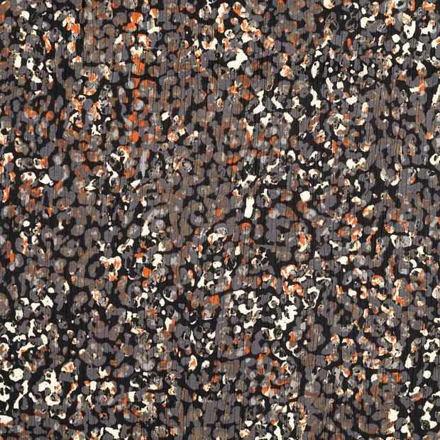 Viscoza creponata culoare gri cu model floral abstract latime 136/138 cm 75%VI 25% poliamida