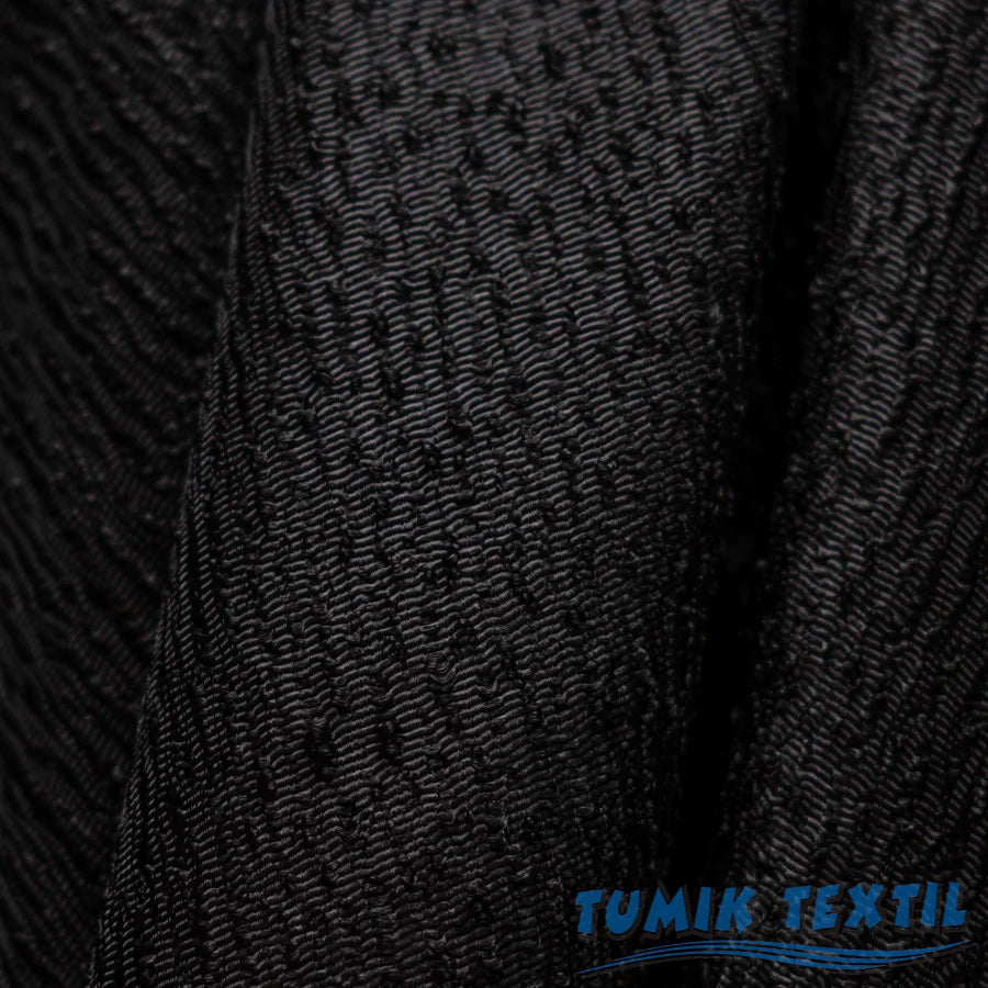Material pentru set perdea si draperie neagra 280 cm inaltime - Negru Milano