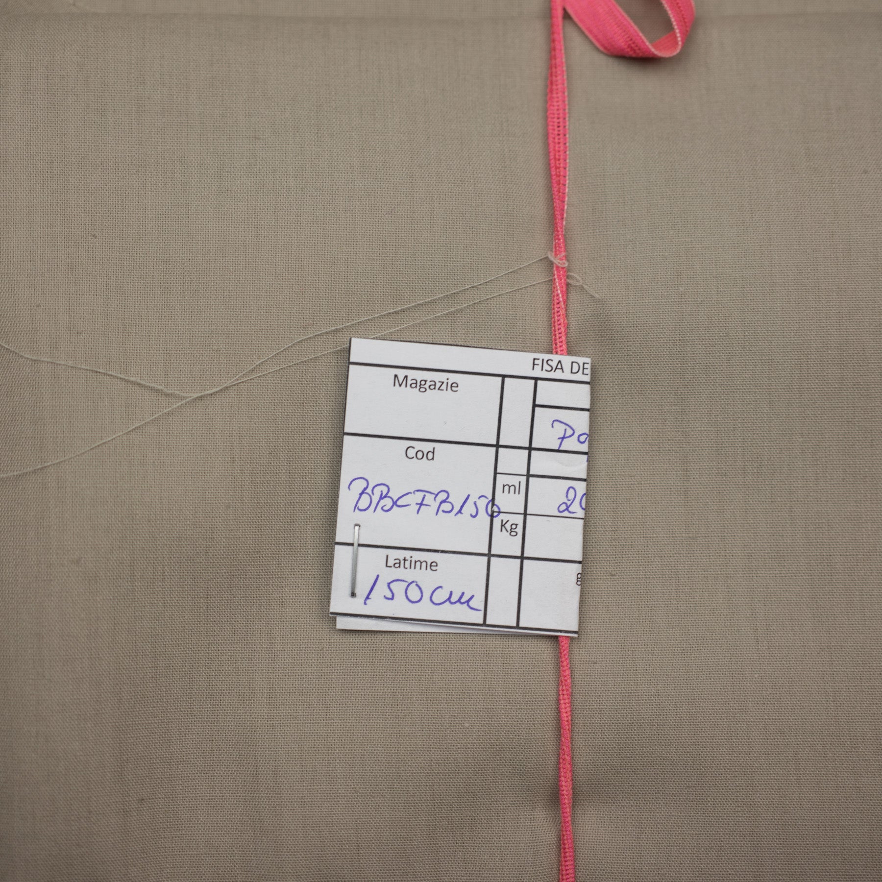Poplin bej inchis/maro 150 cm latime