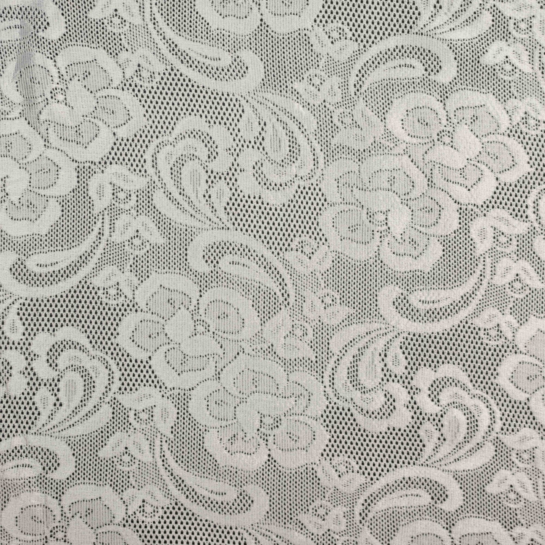 Dantela elastica alba cu model inflorat latime 145 cm