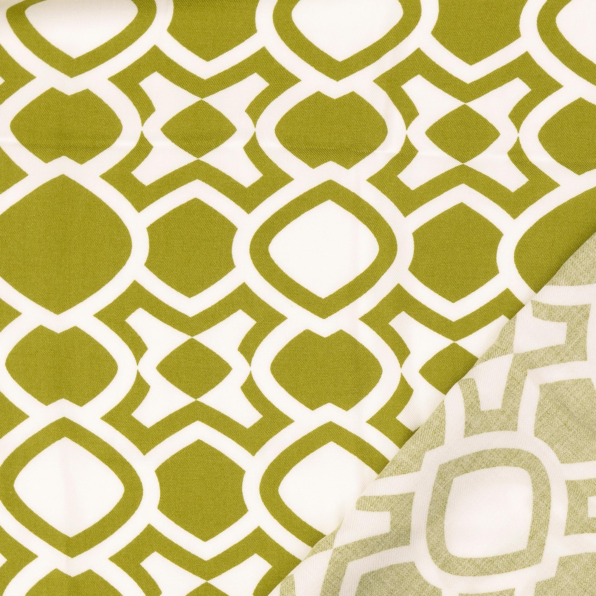 Viscoza verde cu model geometric 100%VI 142/142 cm