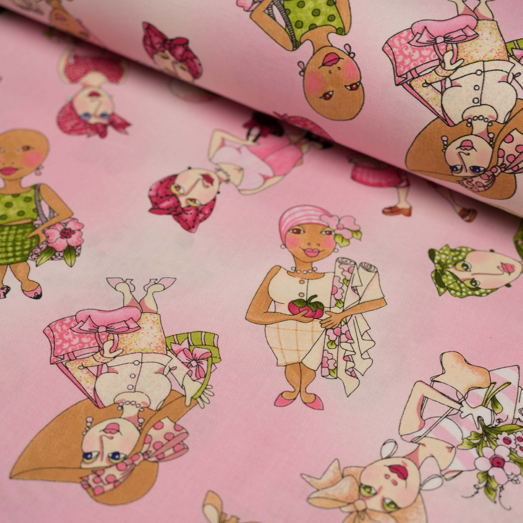 Patchwork roz cu model latime 110 cm